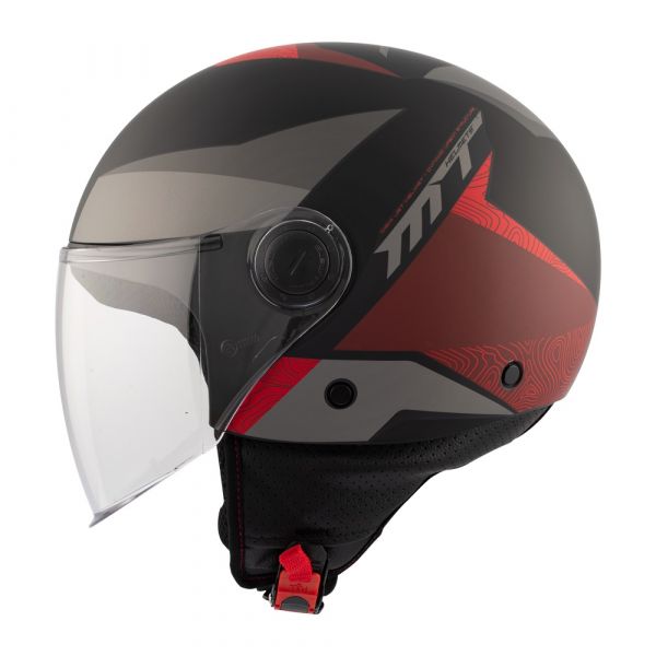  MT Helmets Casca Moto Jet Street Poke B5 Black/Red