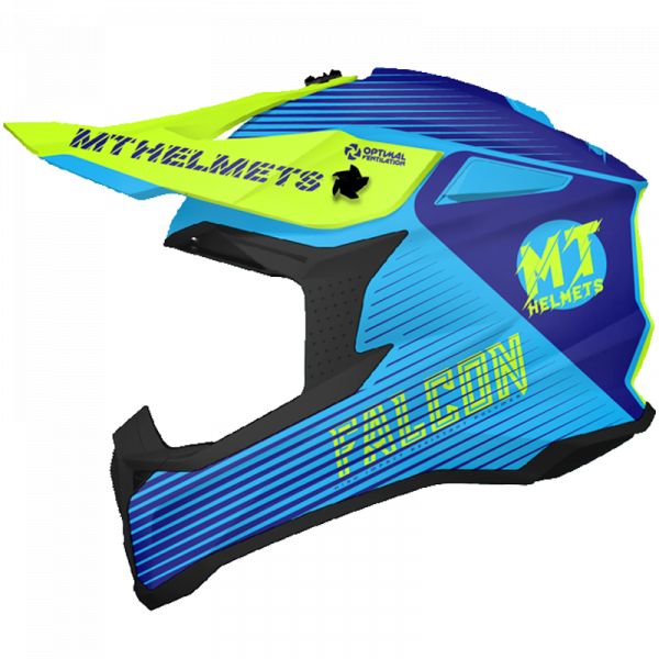 Helmets MX-Enduro MT Helmets MX Moto Helmet Falcon System C3 Gloss Fluor Yellow