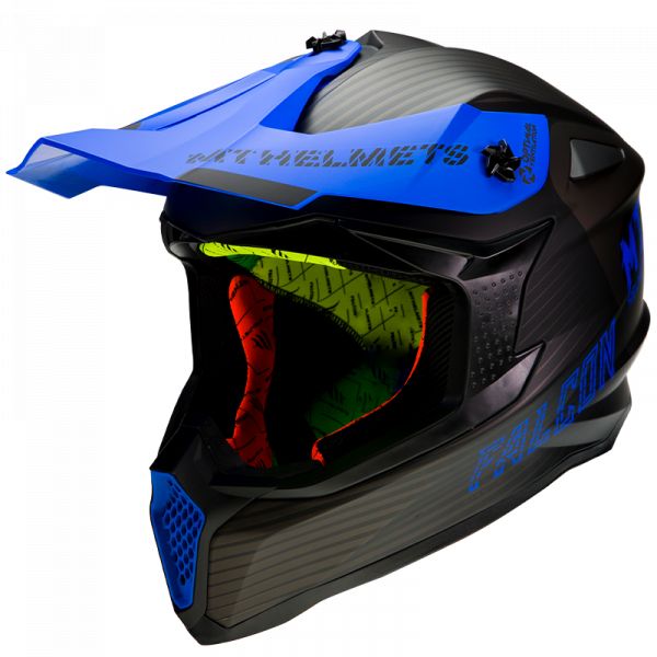 Casti Cross-Enduro MT Helmets Casca Moto Enduro Falcon System D7 Matt Blue