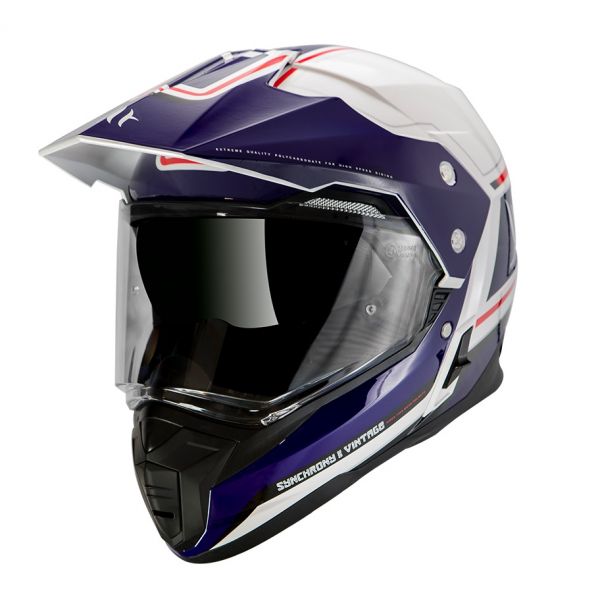 Helmets MX-Enduro MT Helmets Moto MX helmet Synchrony Duosport SV White/Blue