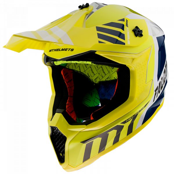 Casti Cross-Enduro MT Helmets Casca Moto Enduro Warrior A3 Gloss Pearl Yellow