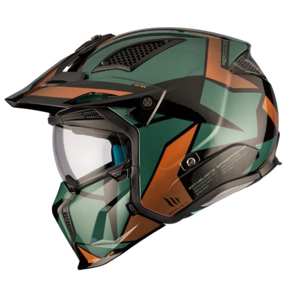  MT Helmets Casca Moto Open-Face/Jet  Streetfighter SV S P1R Glossy Green 23