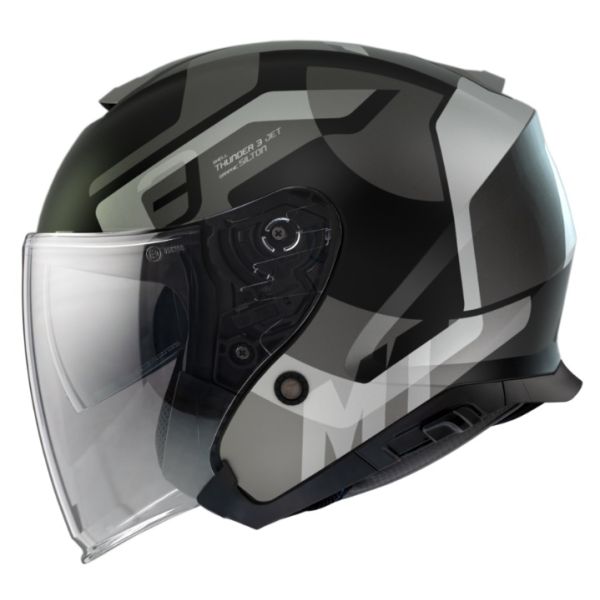 Jet helmets MT Helmets Open-Face Moto Helmet Street Thunder 3 SC Silton B2 Grey Matt 24