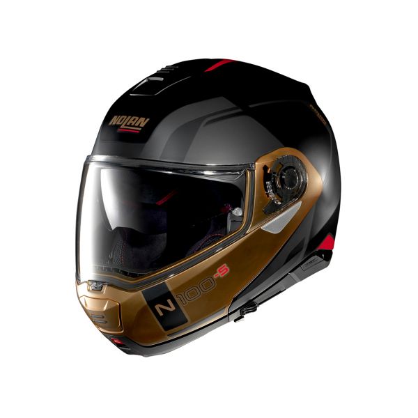  Nolan Flip-Up N 100-5 Consistency N-Com Flat Black Helmet