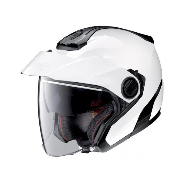 Jet helmets Nolan Crossover N 40-5 Classic N-Com Metal White Helmet