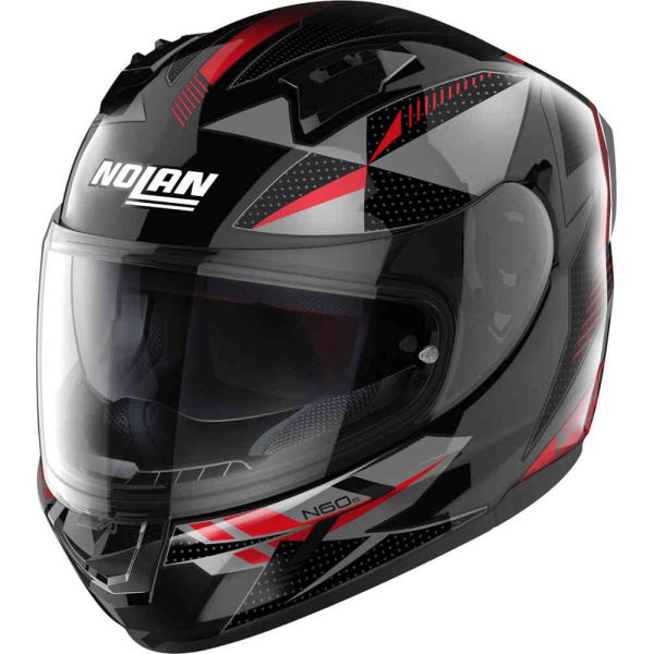 Full face helmets Nolan Full-Face Moto Helmet N60-6 Wiring Metal Black Red/Silver 24