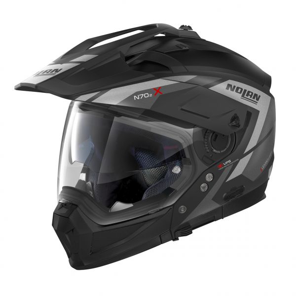Full face helmets Nolan Crossover N 70-2 X Grandes Alpes Flat Black/Grey Helmet