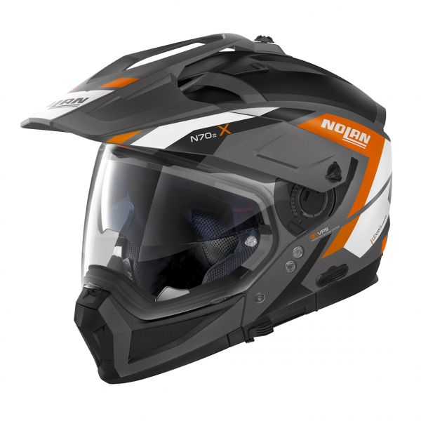 Full face helmets Nolan Crossover N 70-2 X Grandes Alpes Flat Lava Grey Helmet