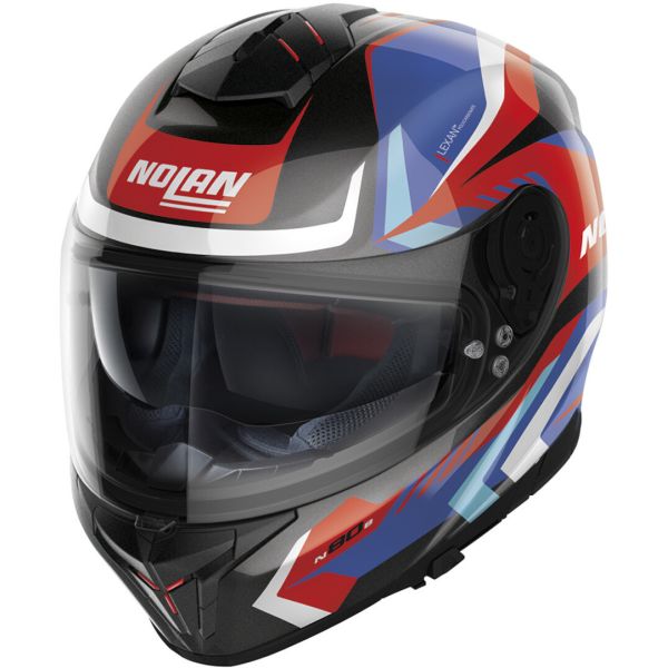 Full face helmets Nolan Full-Face Moto Helmet N80-8 Rumble N-Com Metal Black Red/Blue/White 24