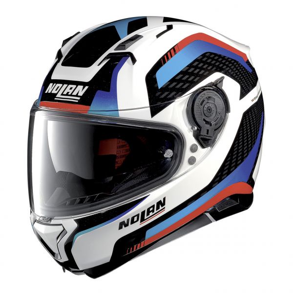 Full face helmets Nolan Full-Face N 87 Arkad N-Com 040 Metal White Helmet
