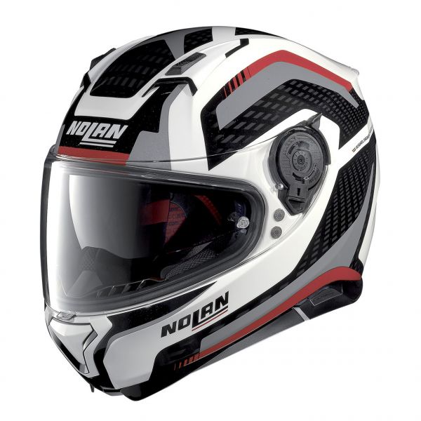 Full face helmets Nolan Full-Face N 87 Arkad N-Com 043Metal White Helmet