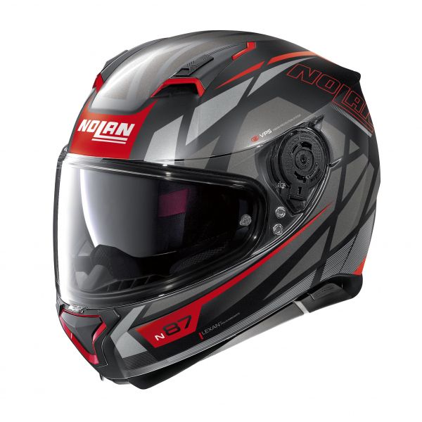 Full face helmets Nolan Full-Face N 87 Originality N-Com 069 Red/Flat Black Helmet