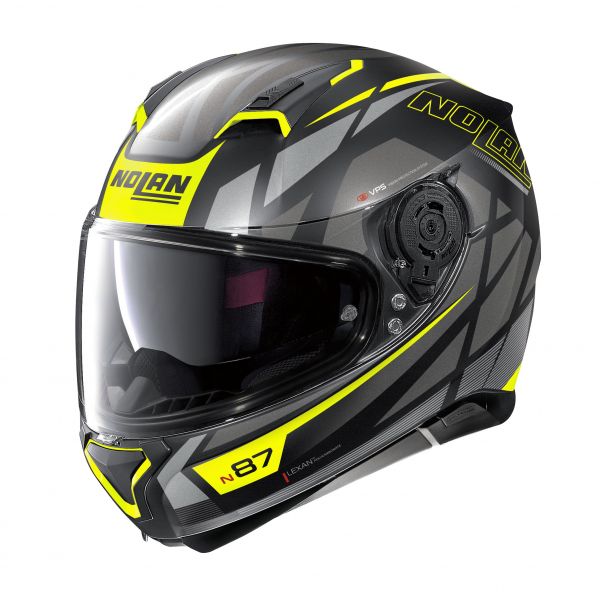 Full face helmets Nolan Full-Face N 87 Originality N-Com Yellow/Flat Black Helmet