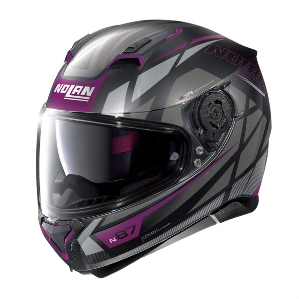 Full face helmets Nolan Full-Face N 87 Originality N-Com 071 Purple/Flat Black Helmet