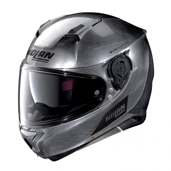 Full face helmets Nolan Full-Face N 87 Emblema N-Com Scratched Chrome Helmet