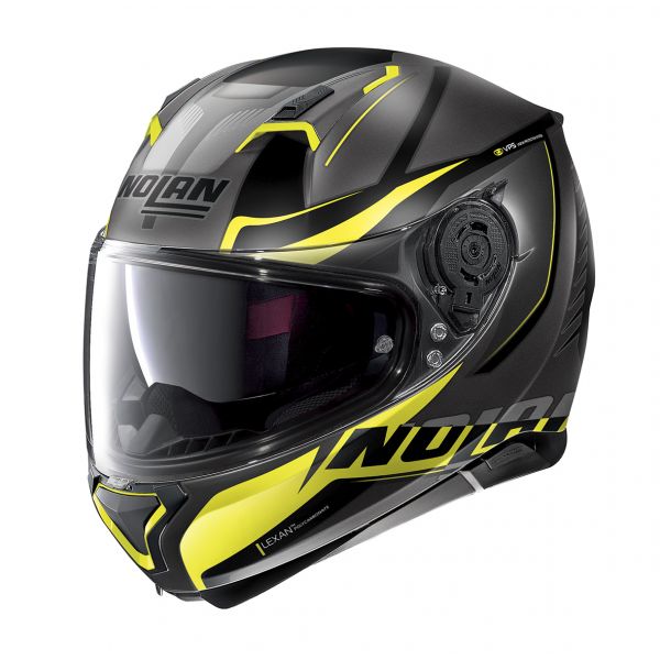 Full face helmets Nolan Full-Face N 87 Miles N-Com 088 Flat Lava Grey/Yellow Helmet