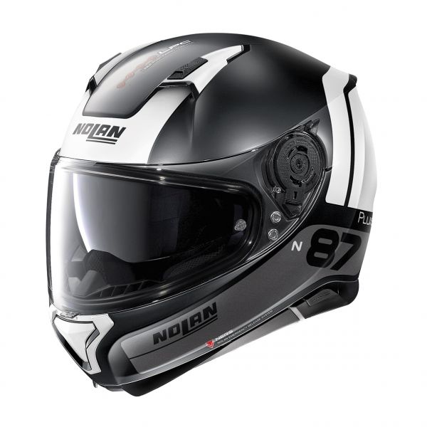 Full face helmets Nolan Full-Face N 87 Plus Distinctive N-Com 023 Black/White Helmet