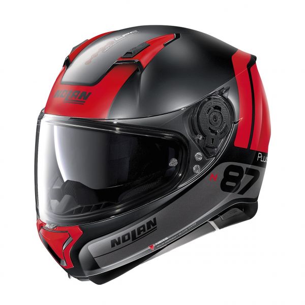 Full face helmets Nolan Full-Face N 87 Plus Distinctive N-Com 024 Black/Red Helmet