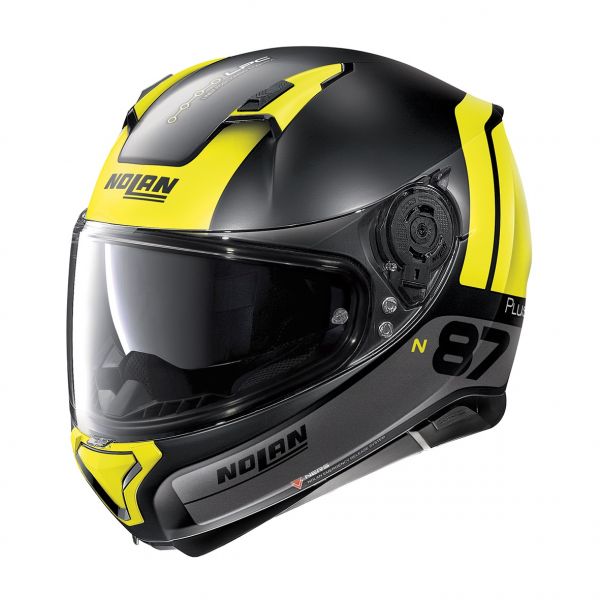Full face helmets Nolan Full-Face N 87 Plus Distinctive N-Com 025 Black/Yellow Helmet
