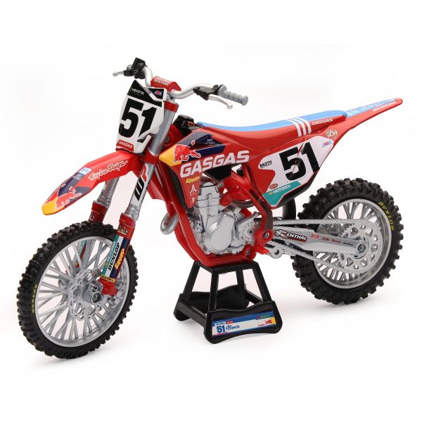 Off Road Scale Models New Ray Scale Model Gas Gas MCF 450 Justin Barcia No 51 TLD Red Bull 1:12
