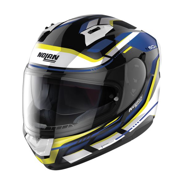 Full face helmets Nolan Full-Face Moto Helmet N60-6 Special Metal Black White/Yellow/Blue 24