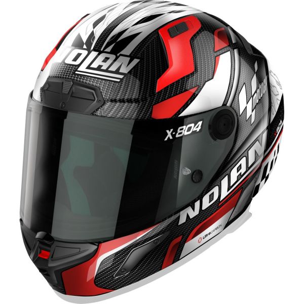 Full face helmets Nolan Full-Face Moto Helmet X-804 Rs Ultra Carbon Moto Gp Carbon Red/White 24 