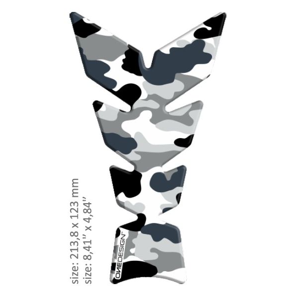  OneDesign Universal Tank Pad Matt Black/gray/white Camouflage Arctic Design Camouflage	/Multi 43010570