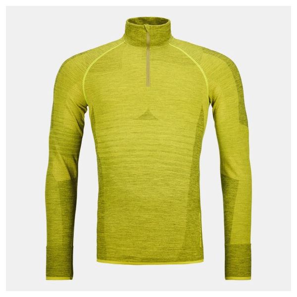  Ortovox Snowmobil Blouse Base Layer 230 Competition Zip Neck Dirty Daisy