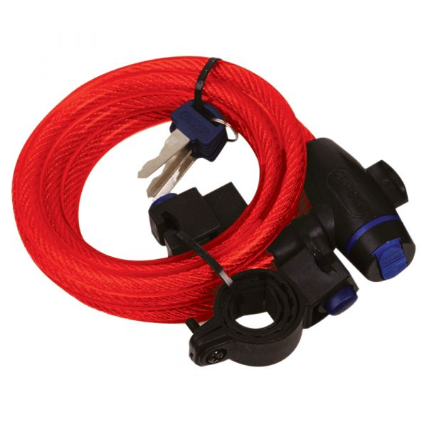 Anti theft Oxford CABLE LOCK 1.8M X 12mm - RED