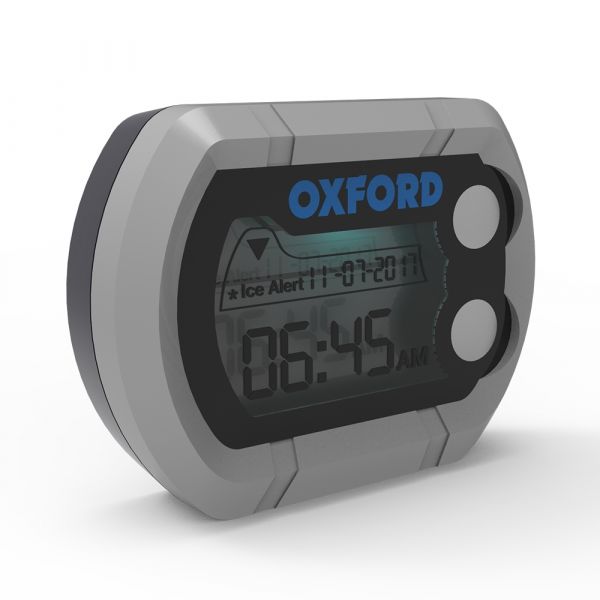  Oxford MICRO CLOCK WITH TEMPARATURE AND ICE WARNER - SILVER 