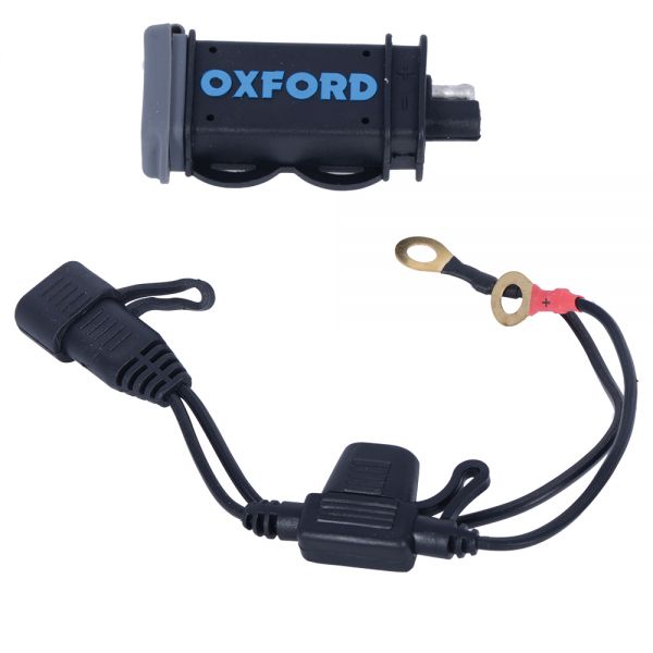 Electrical Accessories for Handlebar Oxford USB 2.1AMP FUSED POWER CHARGING KIT