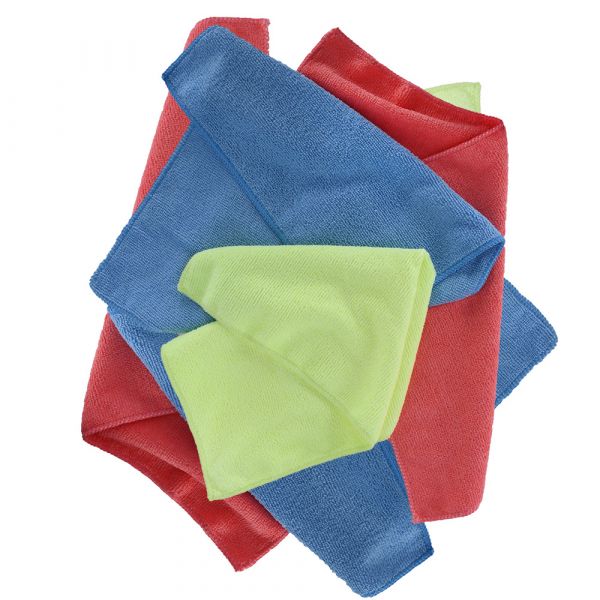 Clothing Maintenance Oxford MICROFIBRE TOWELS PACK OF 6 BLUE/YELLOW/RED