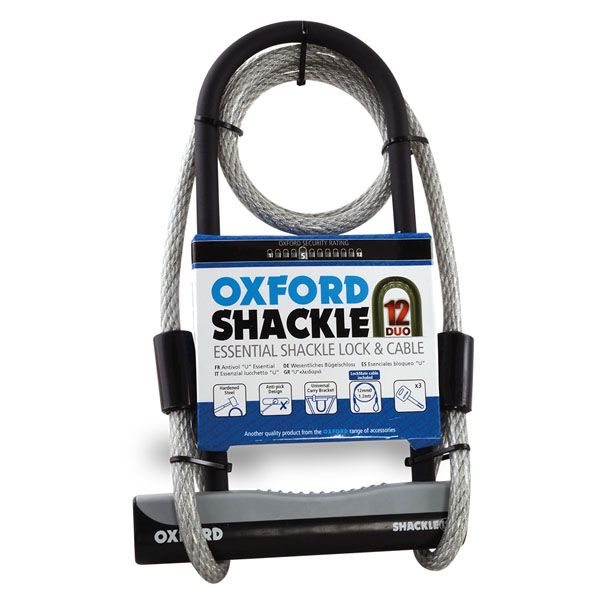  Oxford SHACKLE12 DUO ULOCK & 1.2M CABLE