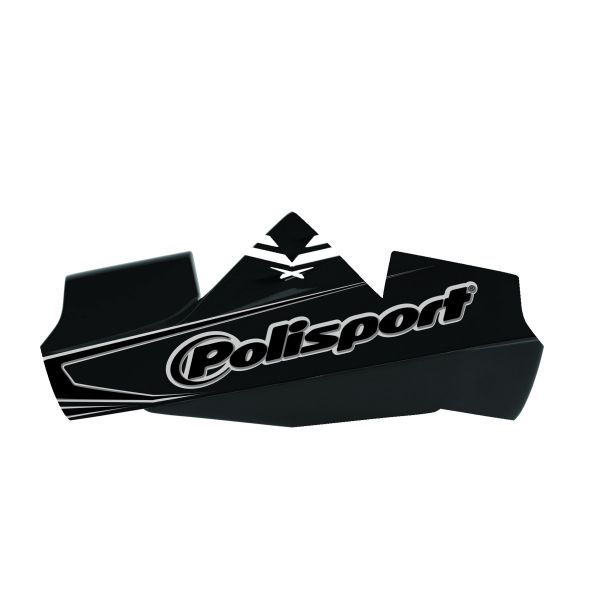  Polisport MX ROCKS REPLACEMENT HANDGUARD PLASTIC IPD BLACK W/ PLASTIC MOUNTING KIT