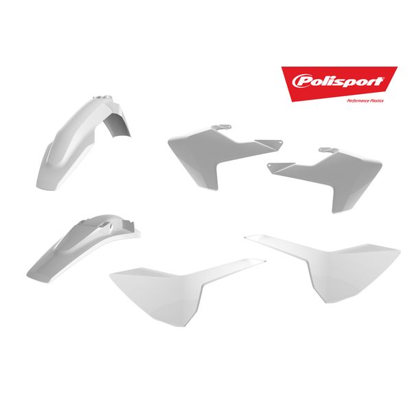 Plastice MX-Enduro Polisport Kit Plastice HSQ FE/TE/250/350/150/450/300 White 90894