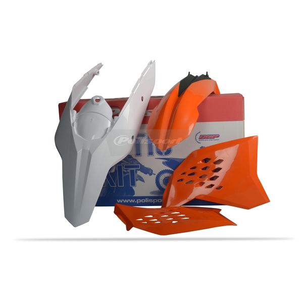 Plastics MX-Enduro Polisport Plastic Body Kit KTM EXC/EXC-F/XC/250/350/450 Black/Orange/White 90853