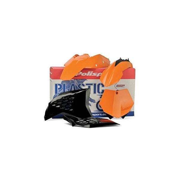Plastice MX-Enduro Polisport Kit Plastice KTM SX/SX-F/XC/XC-F/125/150/250/350 Orange/White 90682
