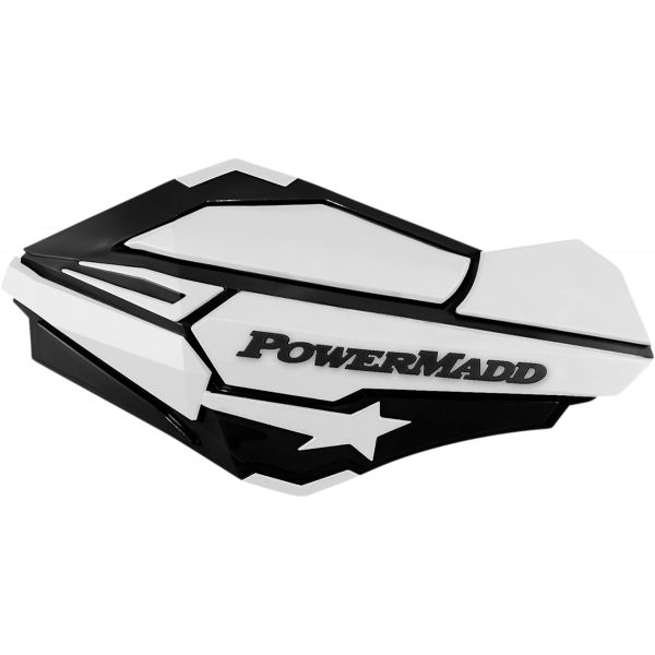  PowerMadd-Cobra Handguard ATV Black/white-34428 Aluminiu /Plastic