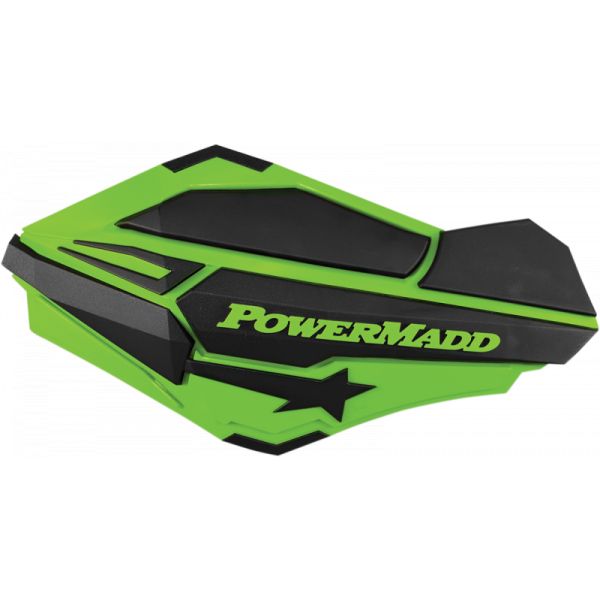 Handguard ATV PowerMadd-Cobra Handguard ATV Green/Black-34403 Aluminiu /Plastic