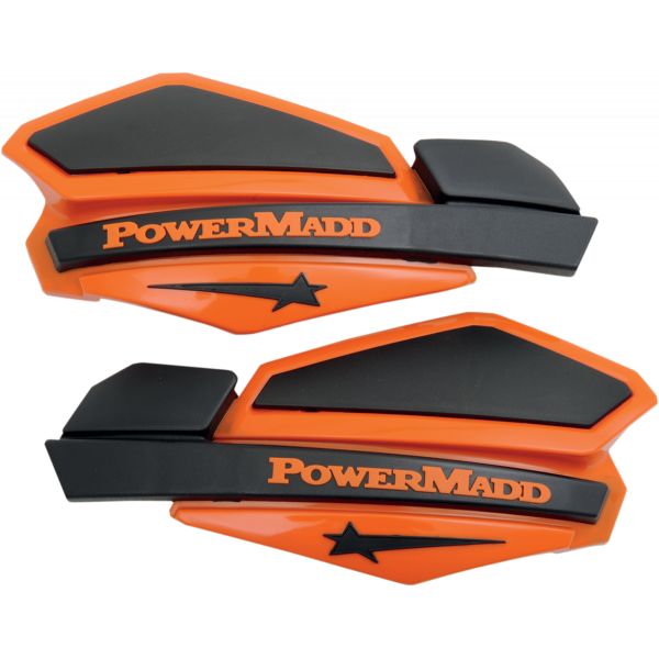 ATV Handguards PowerMadd-Cobra ATV Guard Star Series 22 MM Plastic Black/Orange-34205