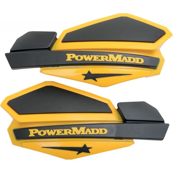  PowerMadd-Cobra Handguard ATV Star Series 22 MM Plastic Black/Yellow-34201