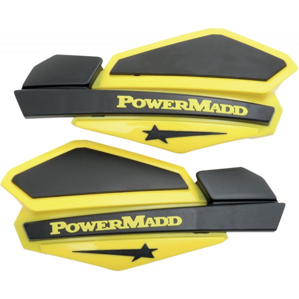 ATV Handguards PowerMadd-Cobra ATV Guard Star Series 22 MM Plastic Black/Yellow-34206