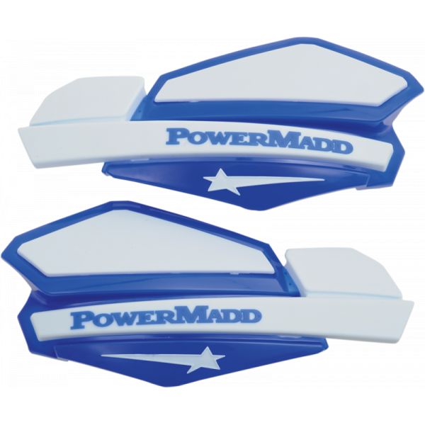  PowerMadd-Cobra Handguard ATV Star Series 22 MM Plastic Blue/White-34221