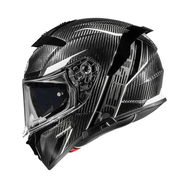 Full face helmets Premier Helmets Full-Face Moto-Helmet Devil CARB ST8 Glossy Black/White 2024