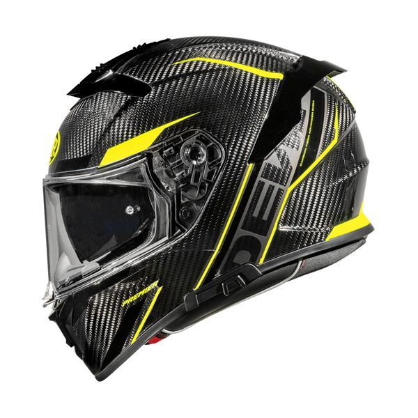 Full face helmets Premier Helmets Full-Face Moto-Helmet Devil CARB STY Glossy Black/Yellow 2024