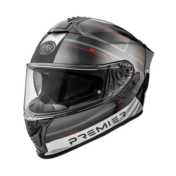 Full face helmets Premier Helmets Full-Face Moto-Helmet Evoluzione SP 92 Black/Gray/White 2024