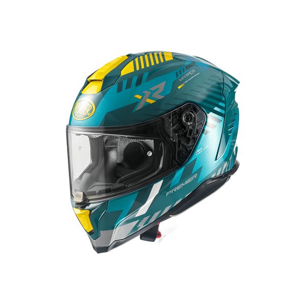 Full face helmets Premier Helmets Full-Face Moto-Helmet Hyper XR 21 Gloss Blue/Yellow 2024