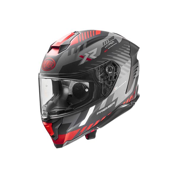  Premier Helmets Casca Moto Full-Face Hyper XR 92BM Black Matt/Gray/Red 2024