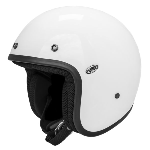 Jet helmets Premier Helmets Open-Face/Jet Moto Helmet Vintage CLASS U8 Glossy White 2024