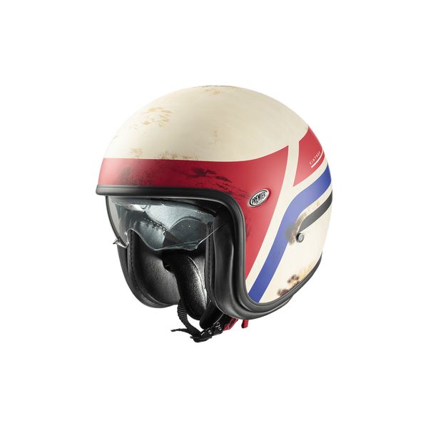  Premier Helmets Casca Moto Open-Face/Jet Vintage K8BM Matt White/Blue/Red 2024